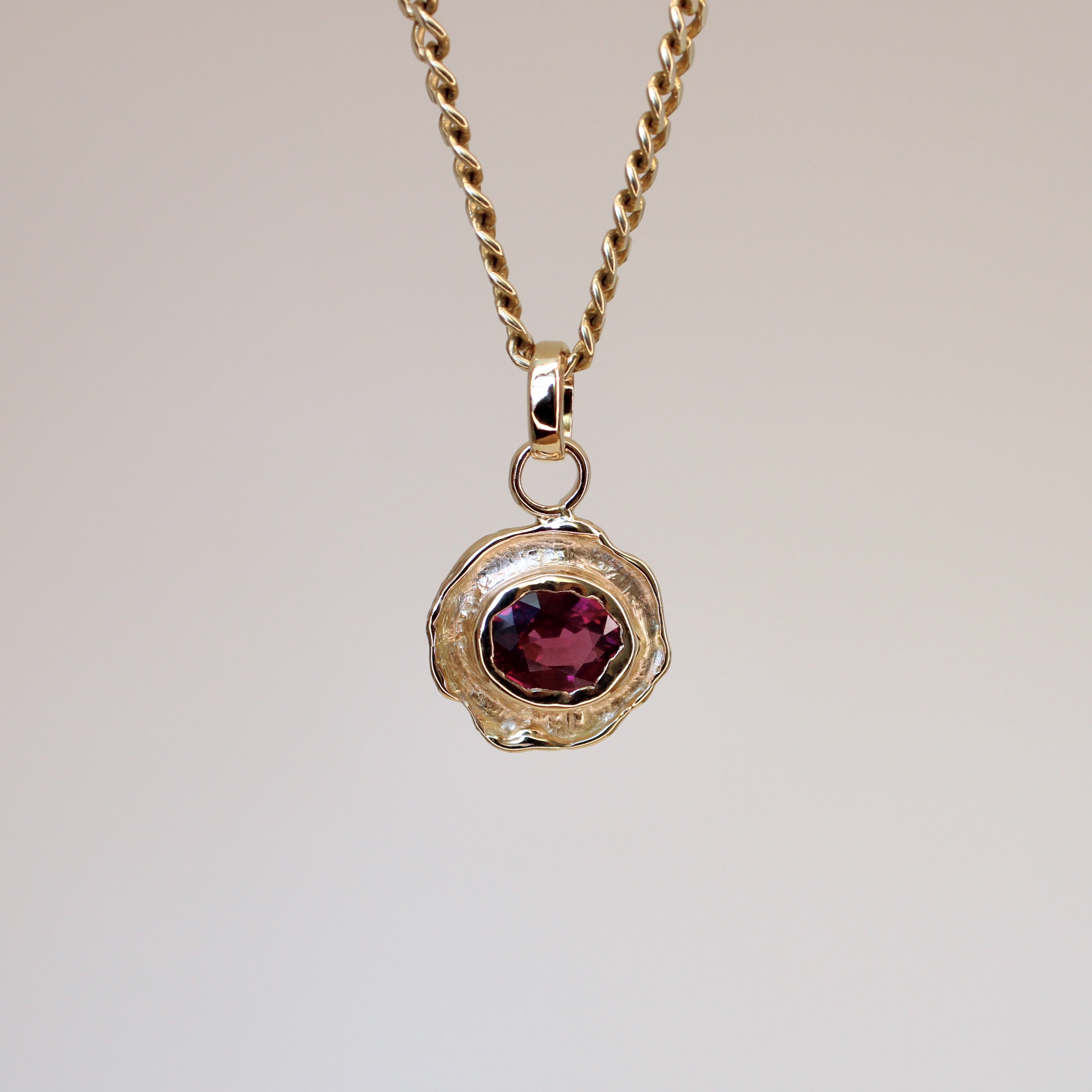 Cherry Tart 14k Pendant - Garnet