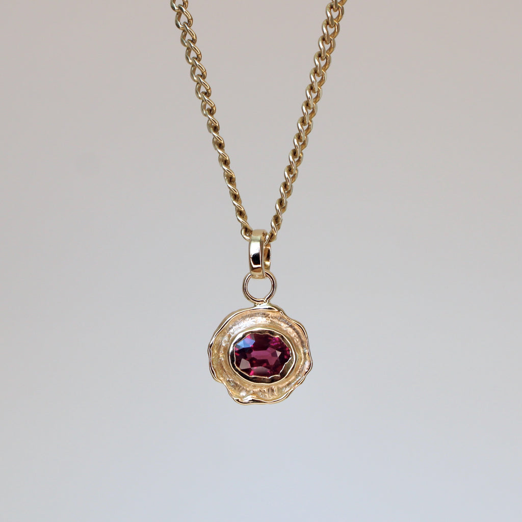 Cherry Tart 14k Pendant - Garnet