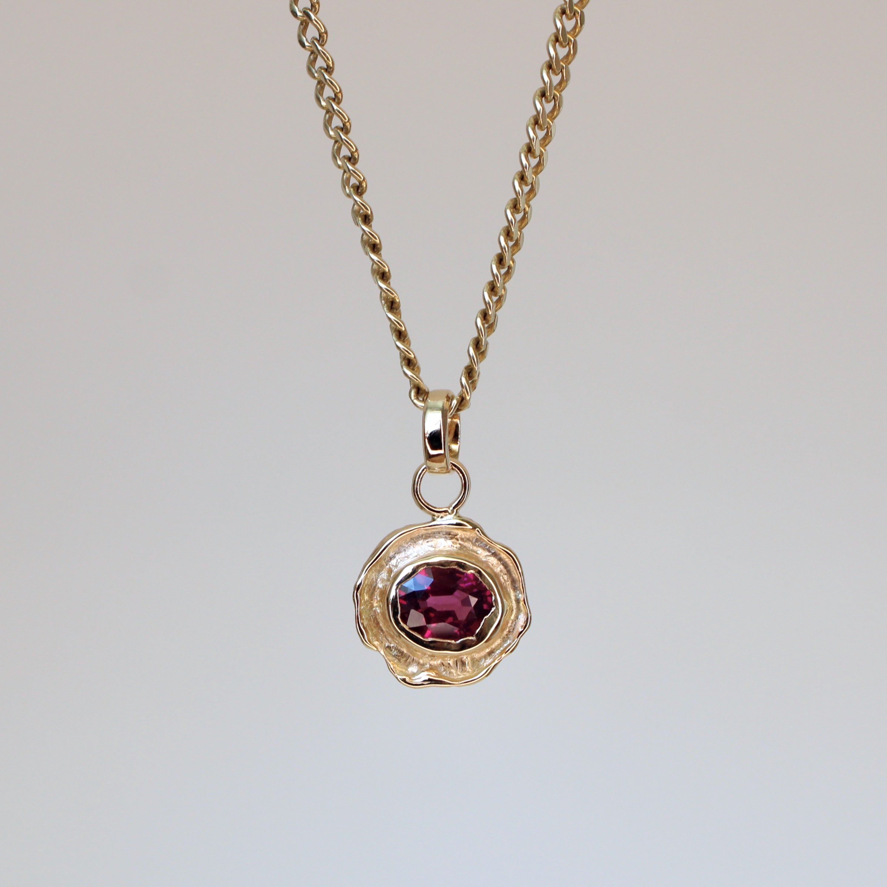 Cherry Tart 14k Pendant - Garnet