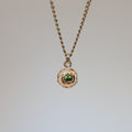 Fruit Cake 14k Pendant - Green Tourmaline