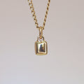 Chicklet Charm 14k Gold