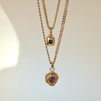 Chicklet Charm 14k Gold