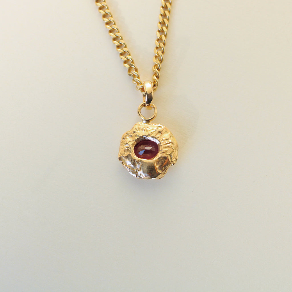 Cherry Tart 14k Pendant - Garnet
