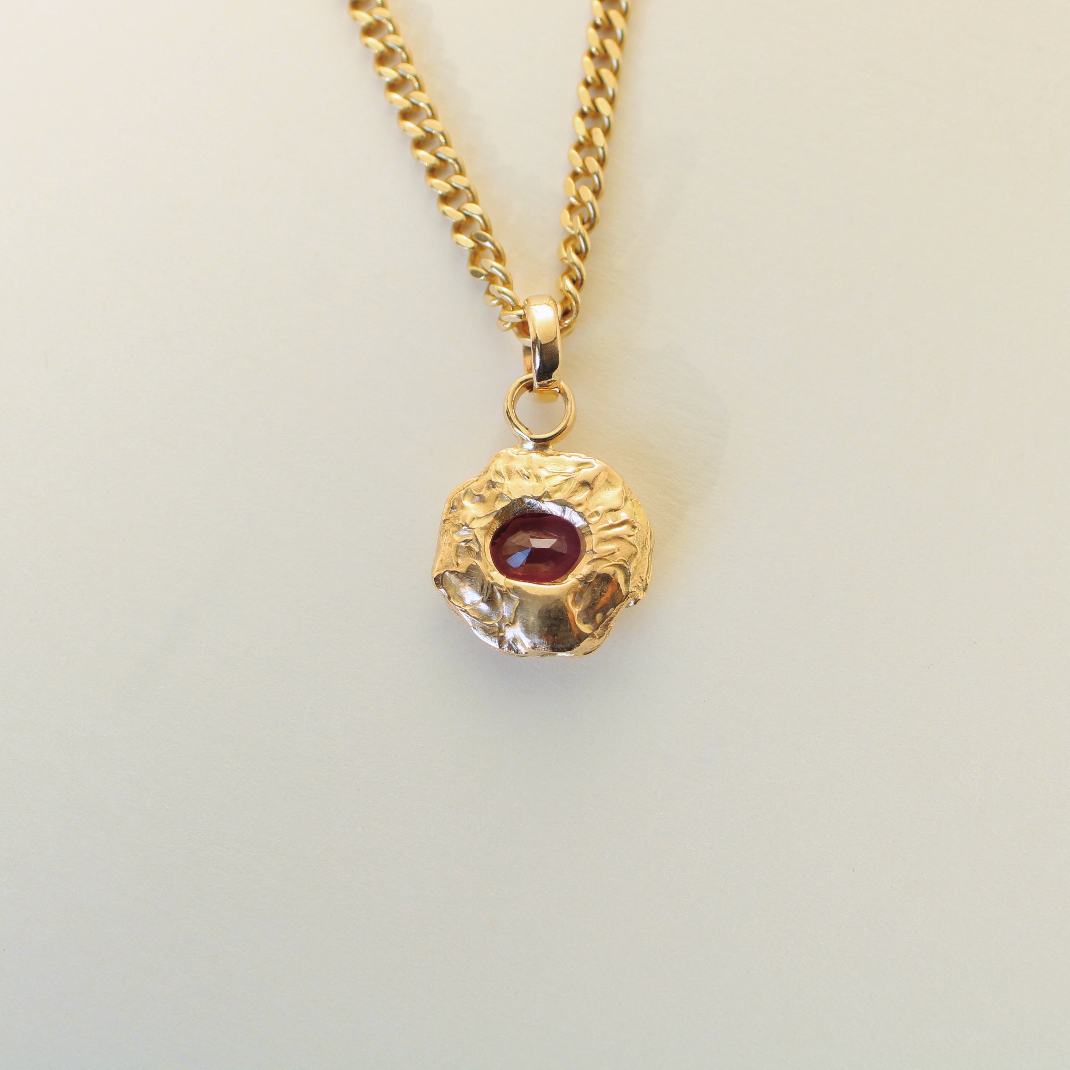 Cherry Tart 14k Pendant - Garnet