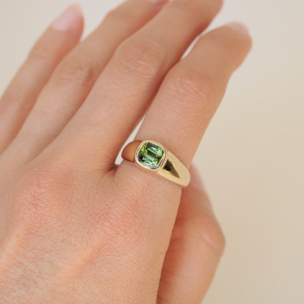 Boreal Forest Gold Tourmaline Ring