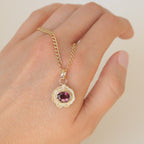 Cherry Tart 14k Pendant - Garnet
