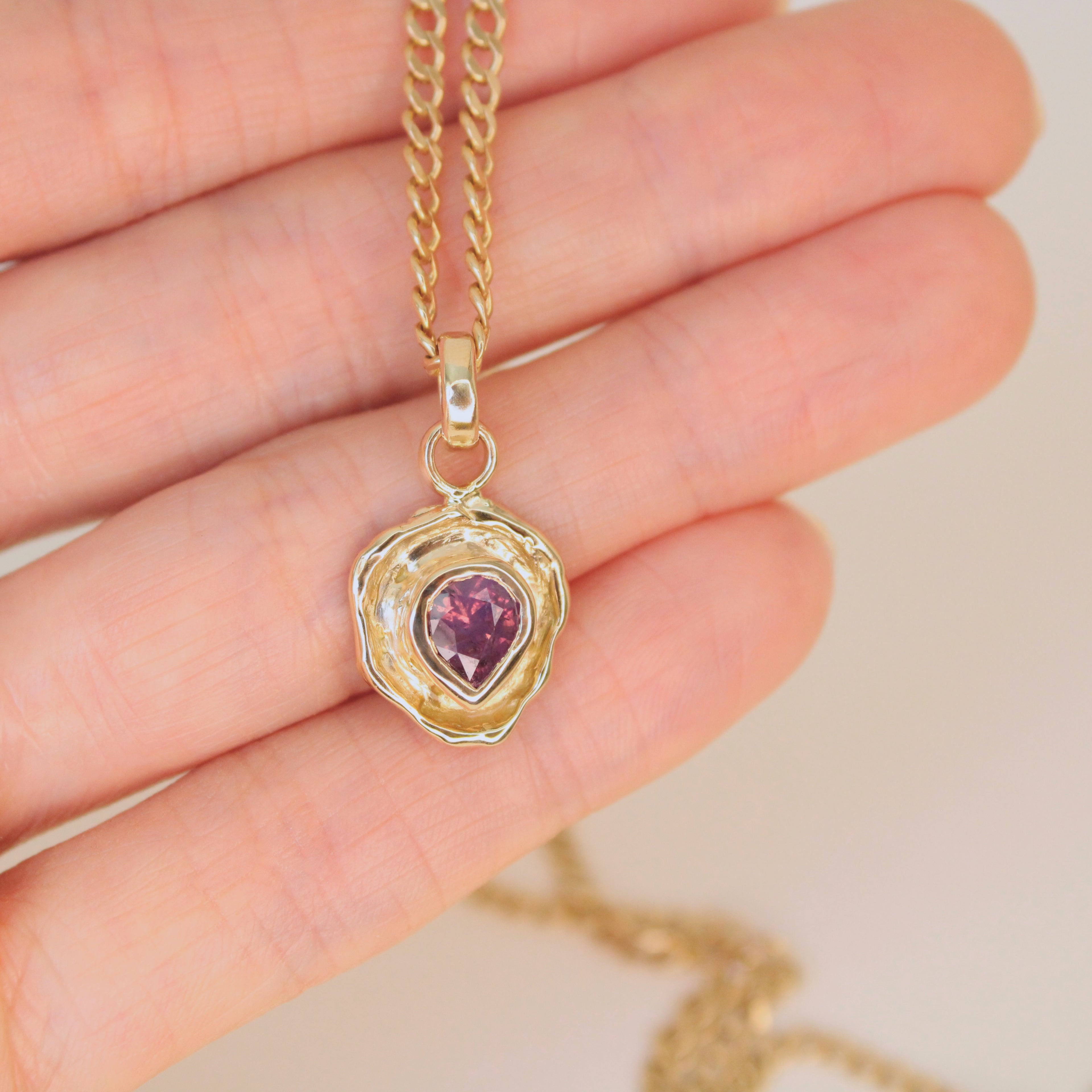 Berry Tart 14k Pendant - Silky Sapphire