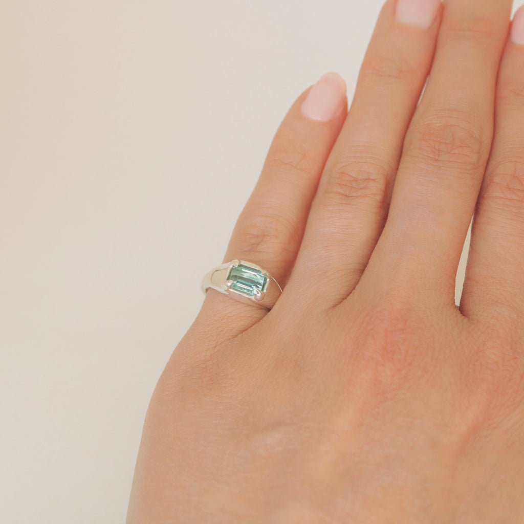 Mesa Pinky Ring - Sky Tourmaline