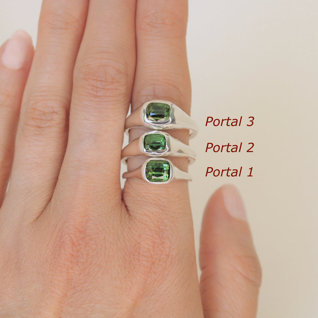 Portal Ring - Green Tourmaline 1