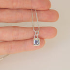Chicklet Charm Sterling Silver
