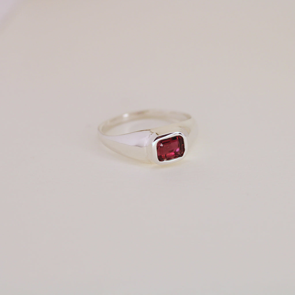 Plum Tourmaline Ring