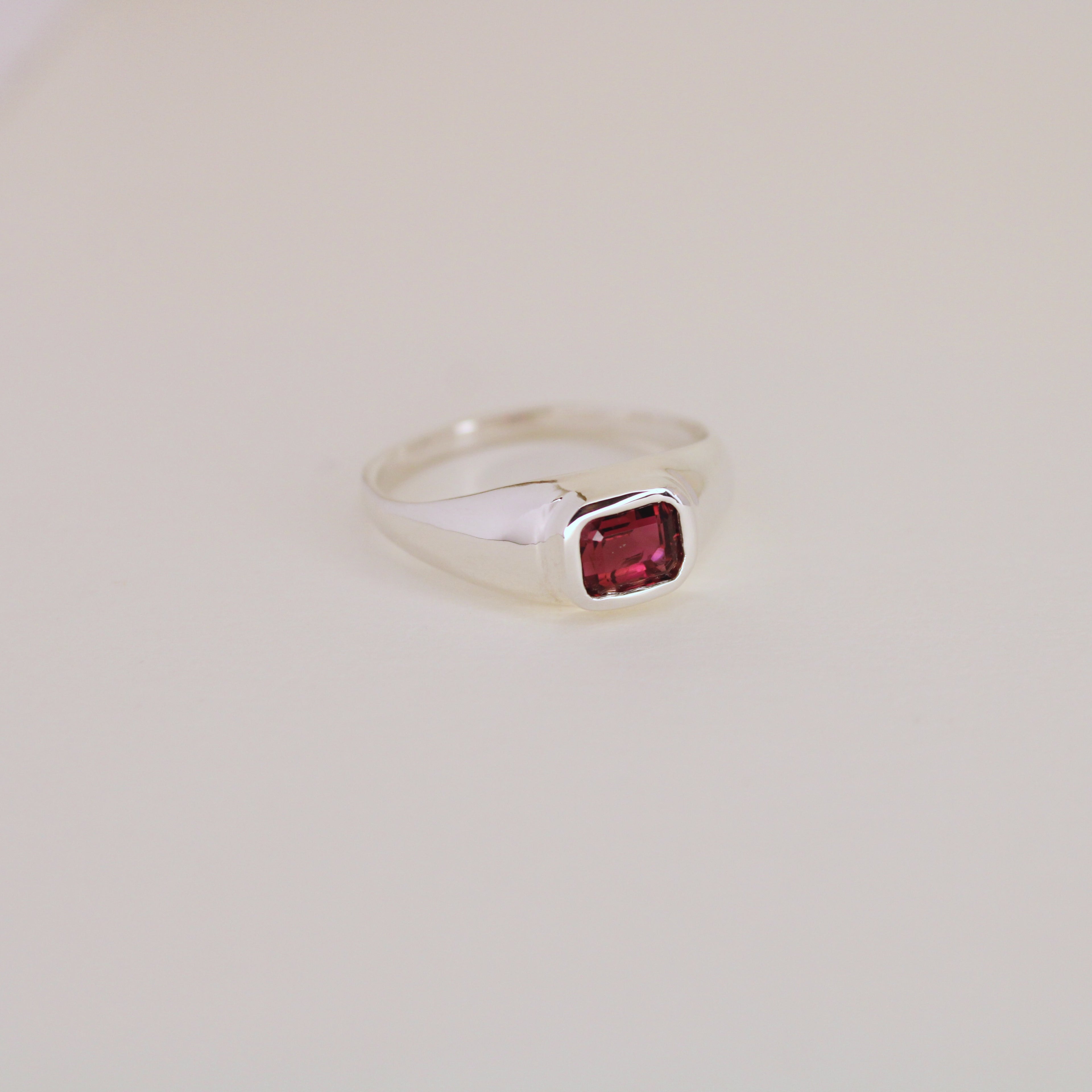 Plum Tourmaline Ring