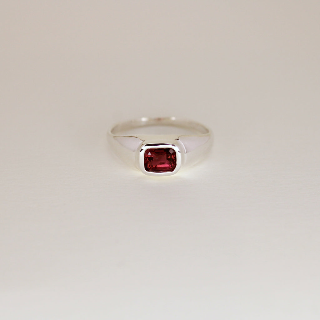 Plum Tourmaline Ring