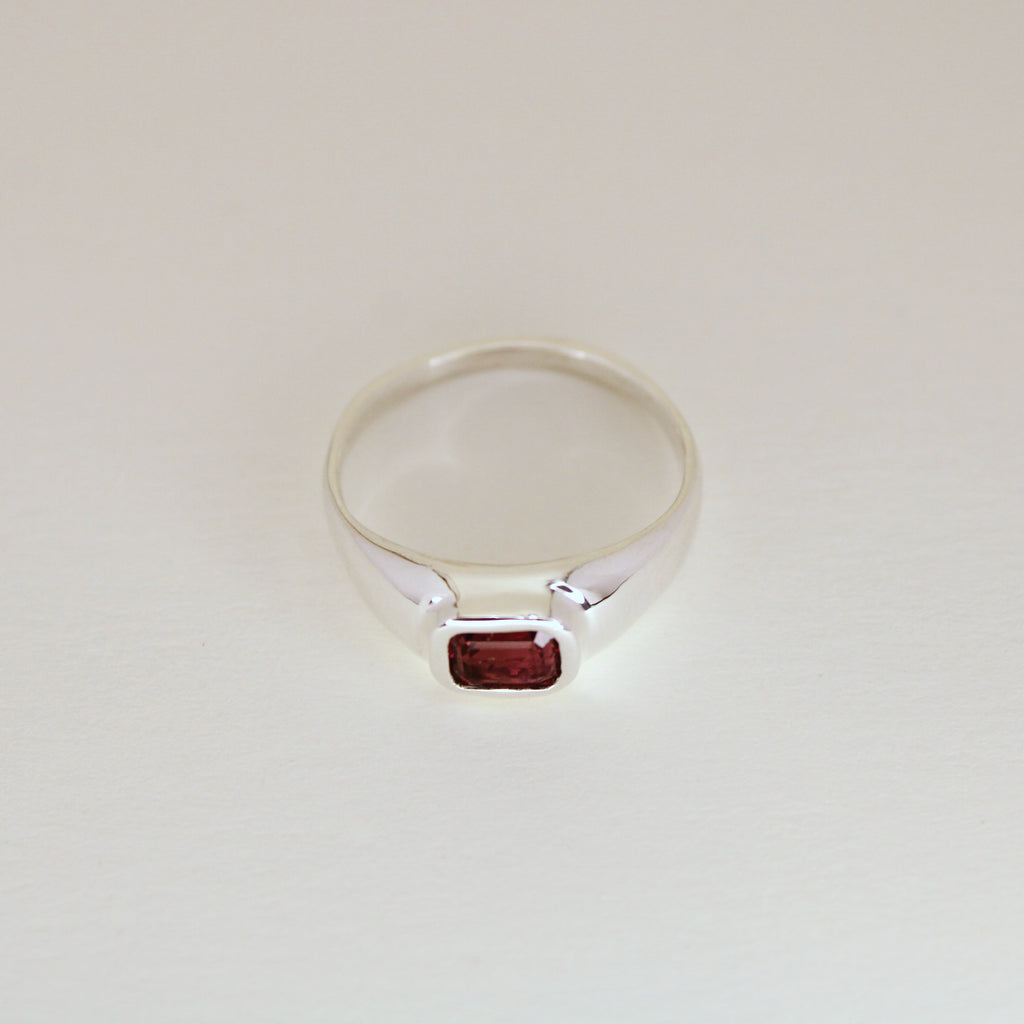 Plum Tourmaline Ring