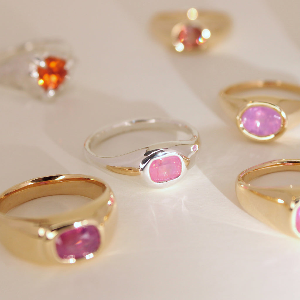 Helia Opalescent Sapphire Ring