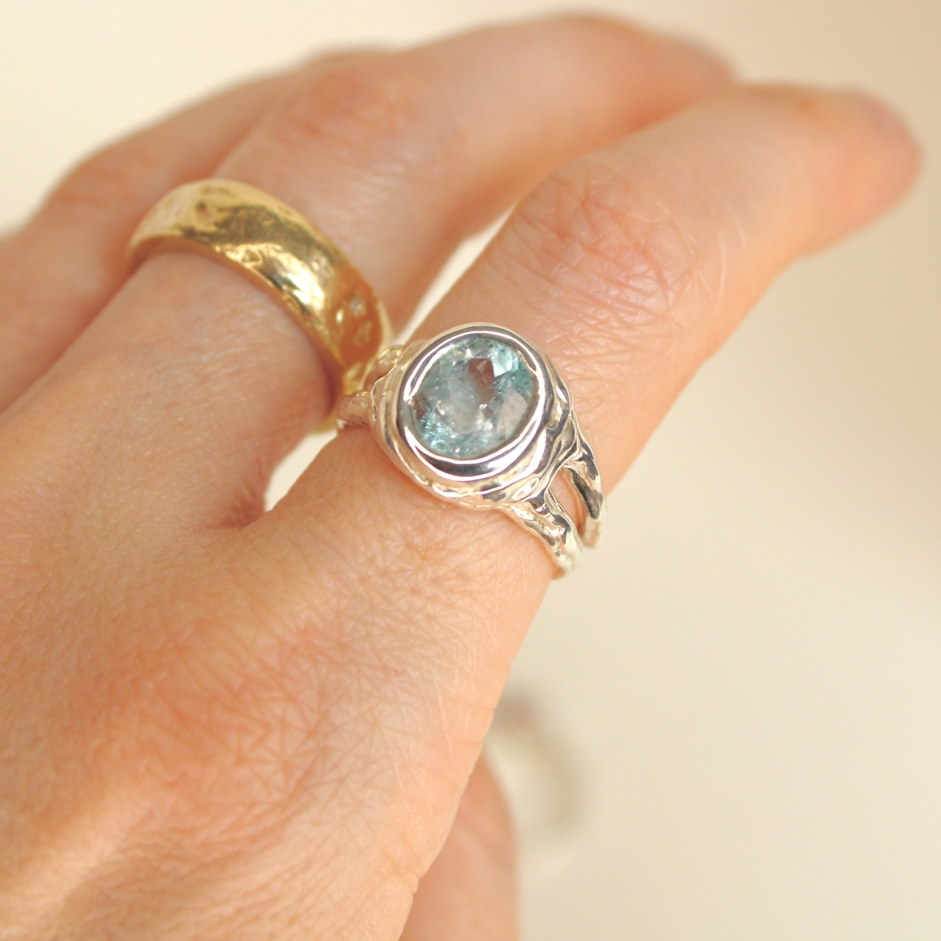 Aquamarine Nest Ring