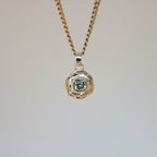 Tourmaline Tart 14k Pendant - Light Green