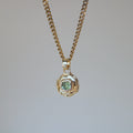 Tourmaline Tart 14k Pendant - Light Green