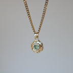 Tourmaline Tart 14k Pendant - Light Green