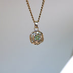 Tourmaline Tart 14k Pendant - Light Green