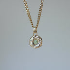 Tourmaline Tart 14k Pendant - Light Green