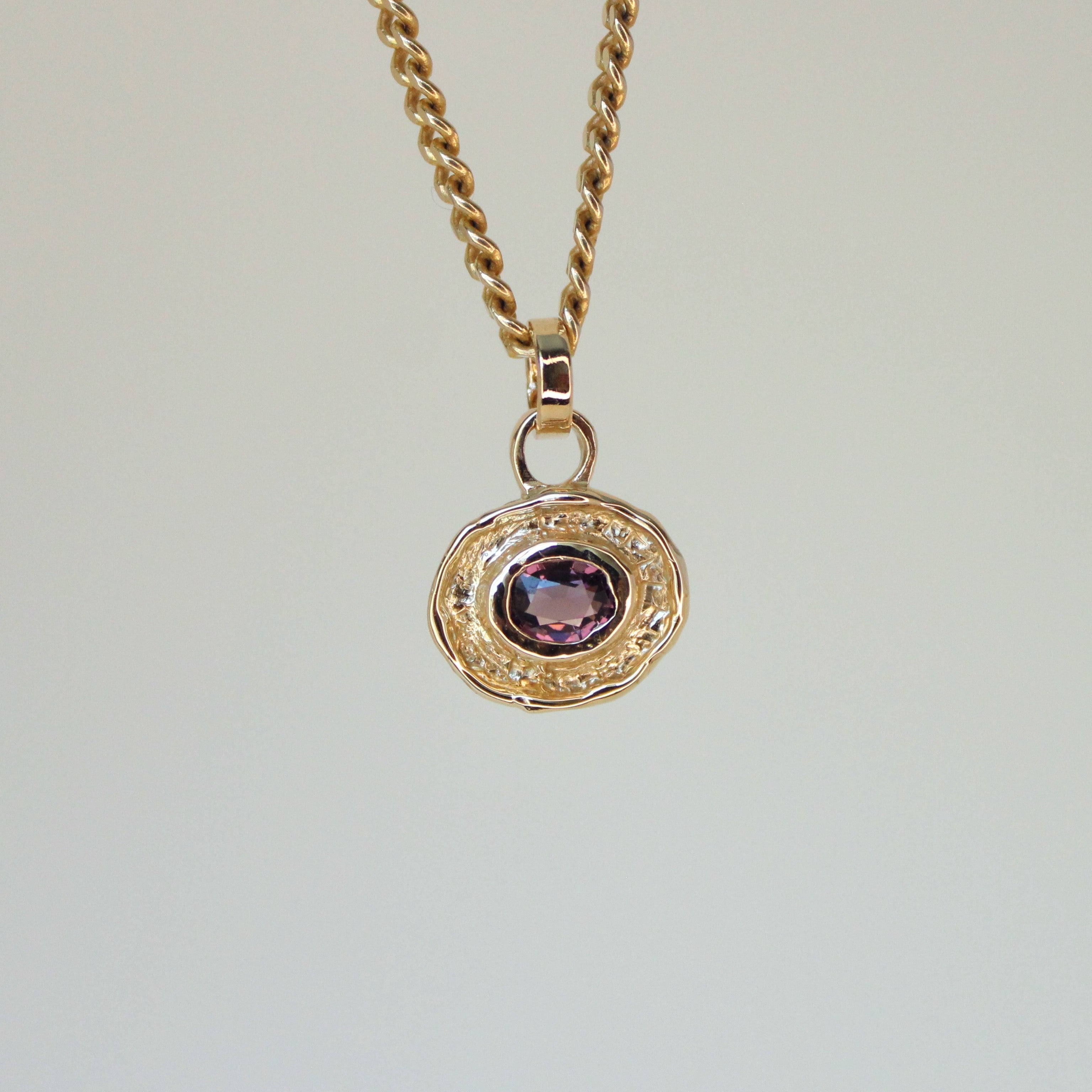 Spinel Tart 14k Pendant