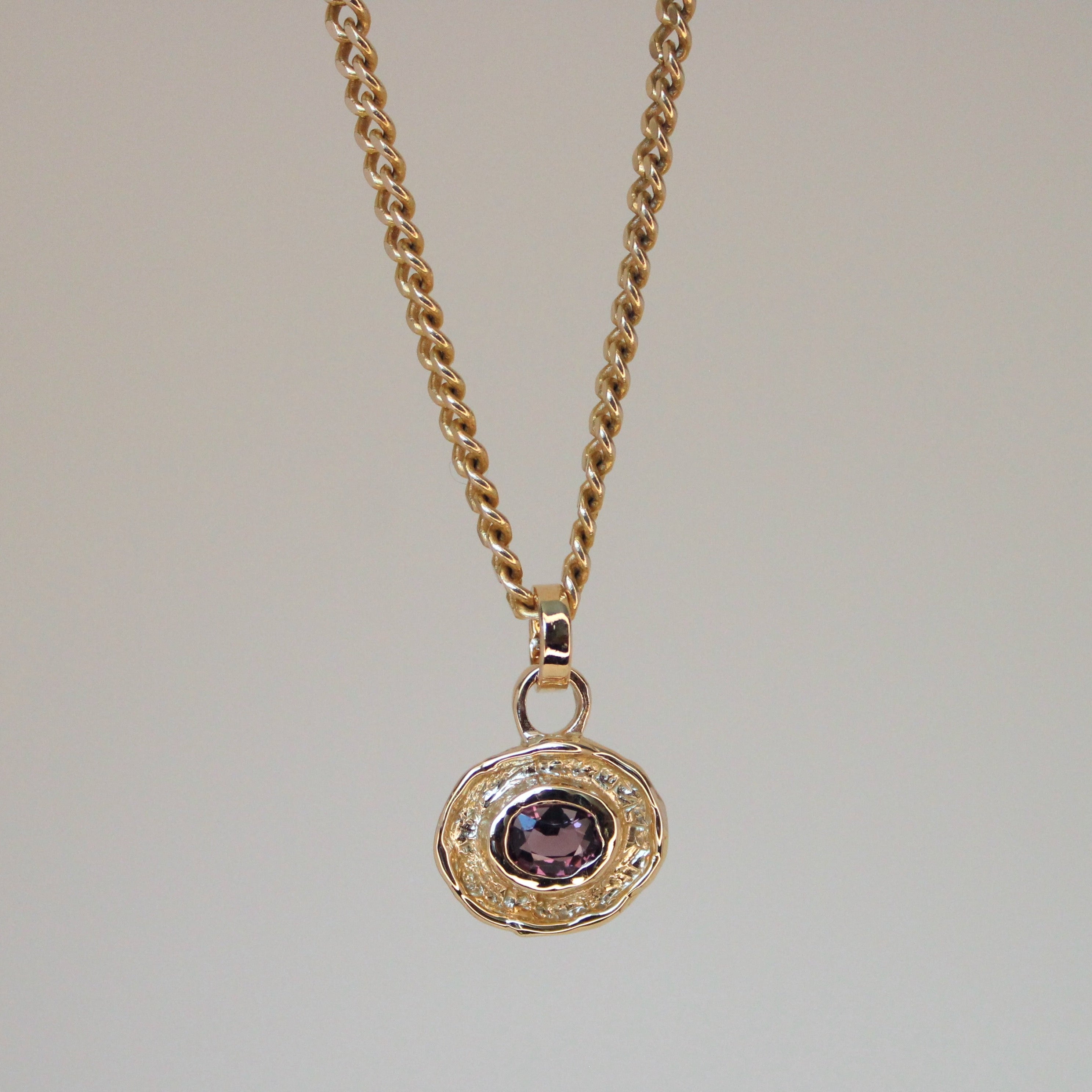 Spinel Tart 14k Pendant