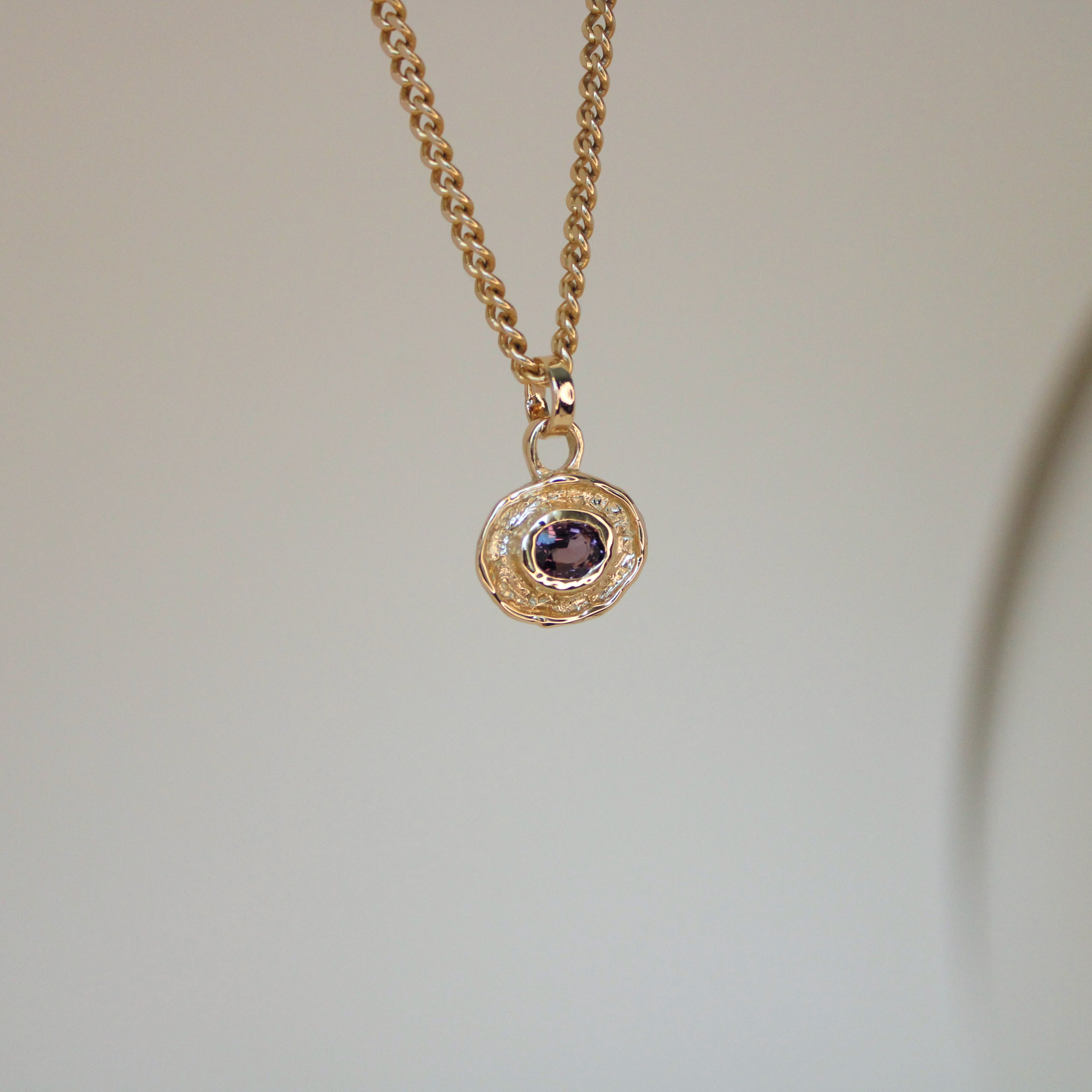 Spinel Tart 14k Pendant