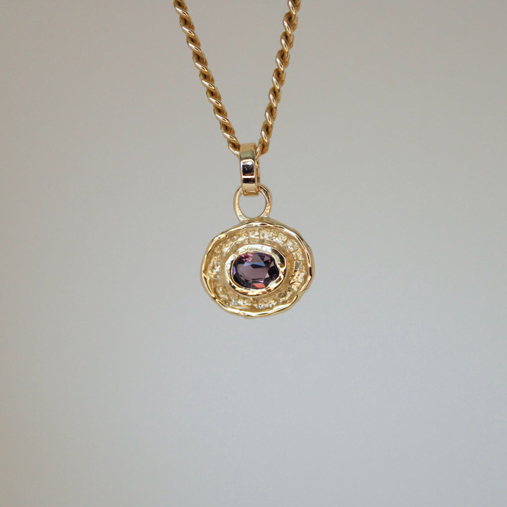 Spinel Tart 14k Pendant