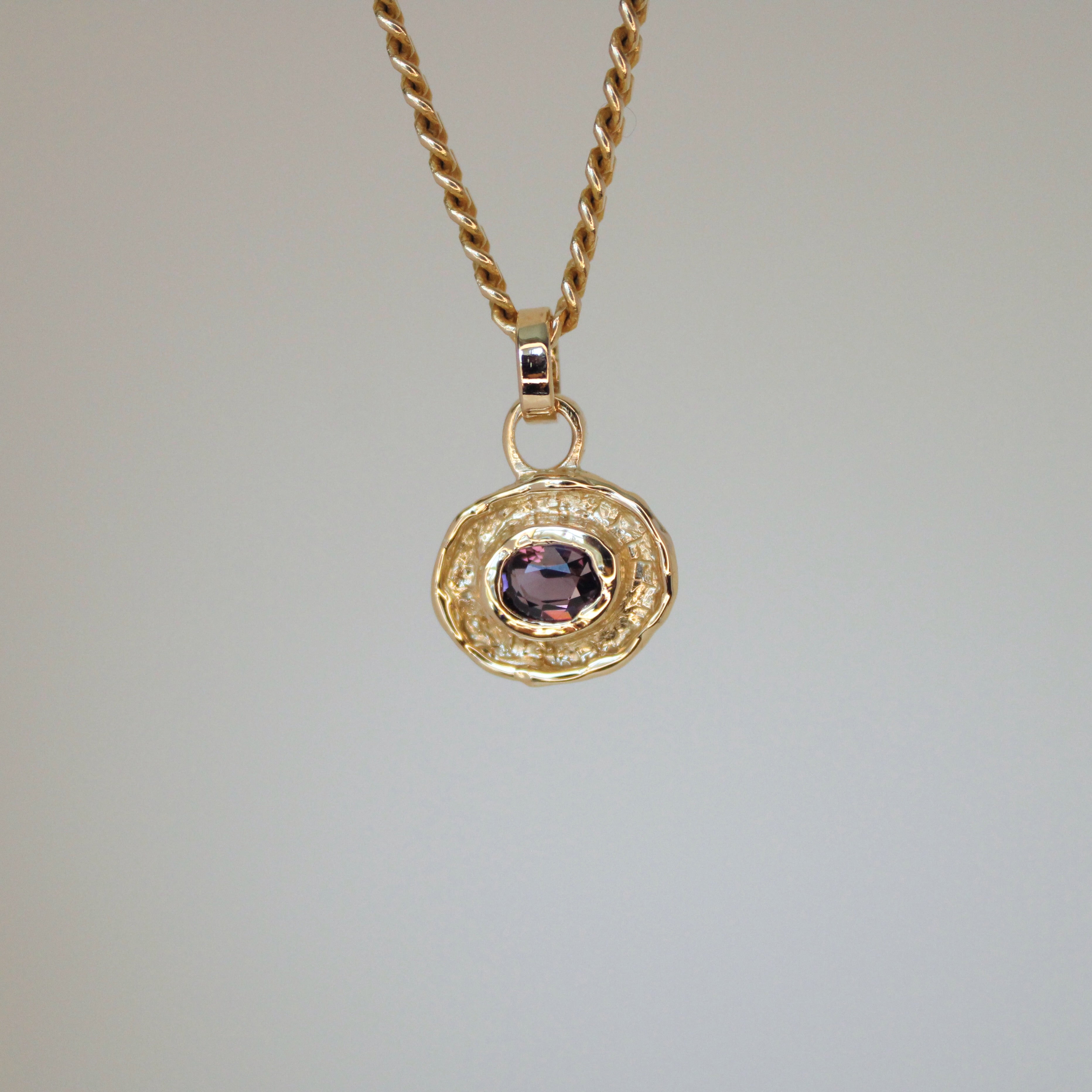Spinel Tart 14k Pendant