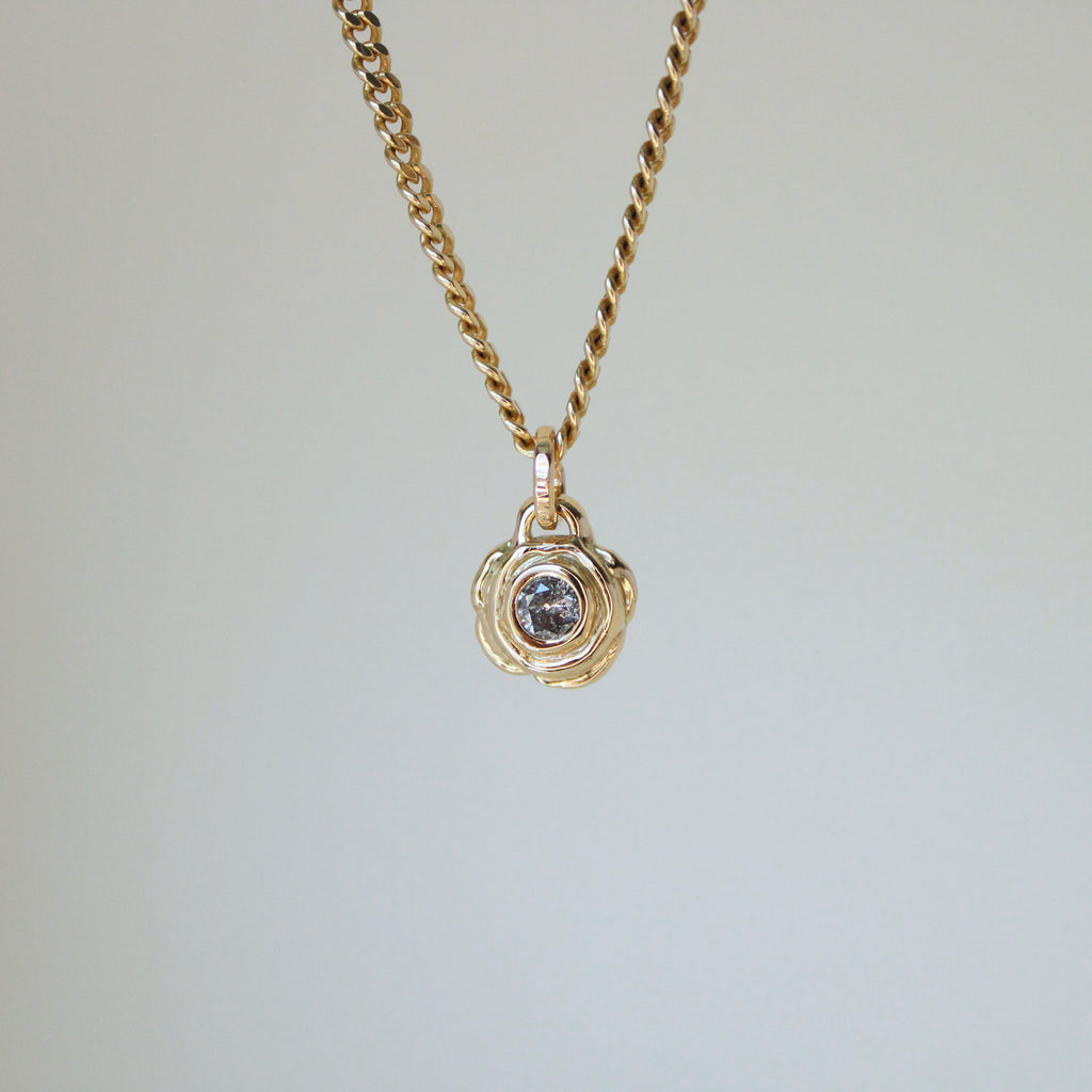 Cosmos Salt and Pepper Diamond 14k Pendant