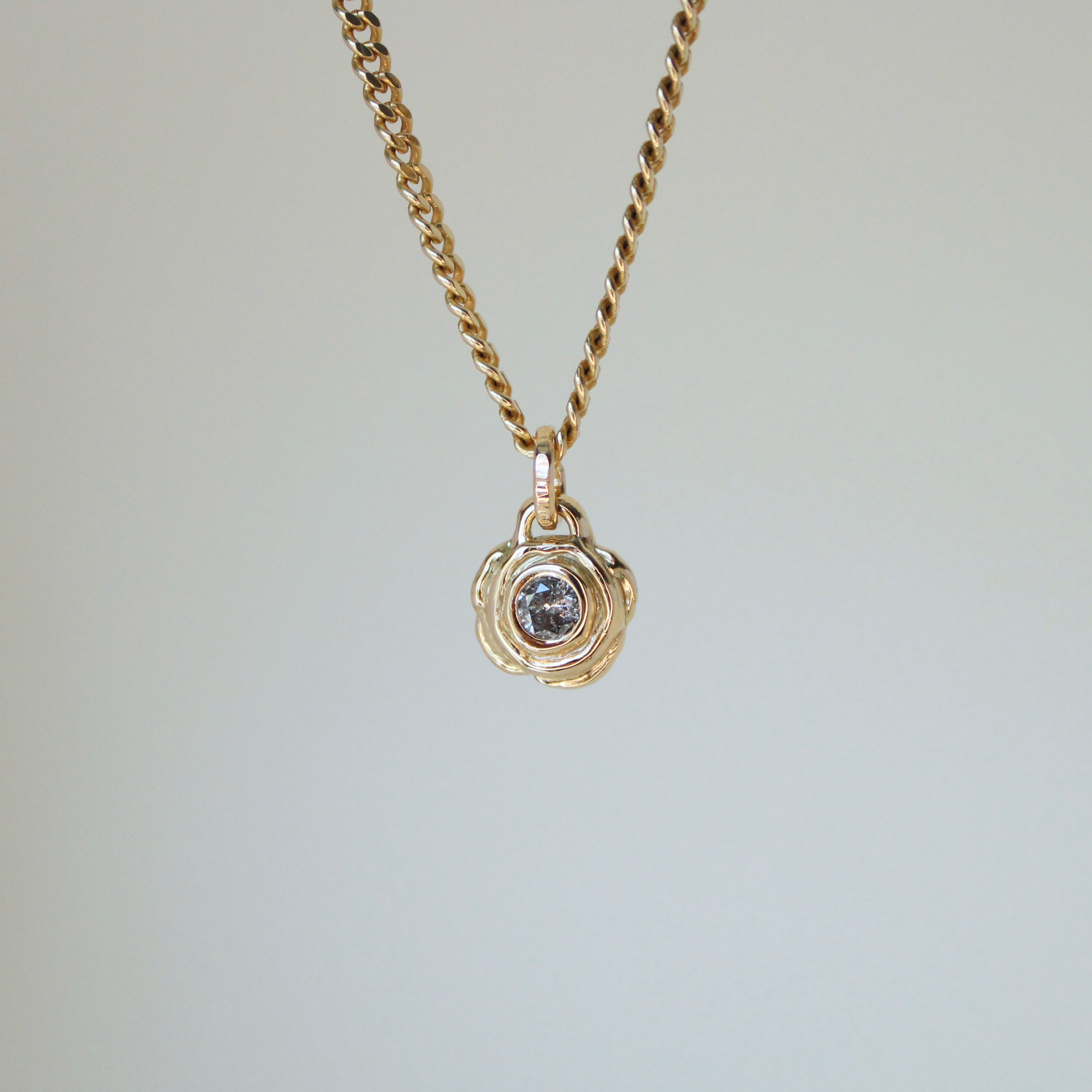 Cosmos Salt and Pepper Diamond 14k Pendant