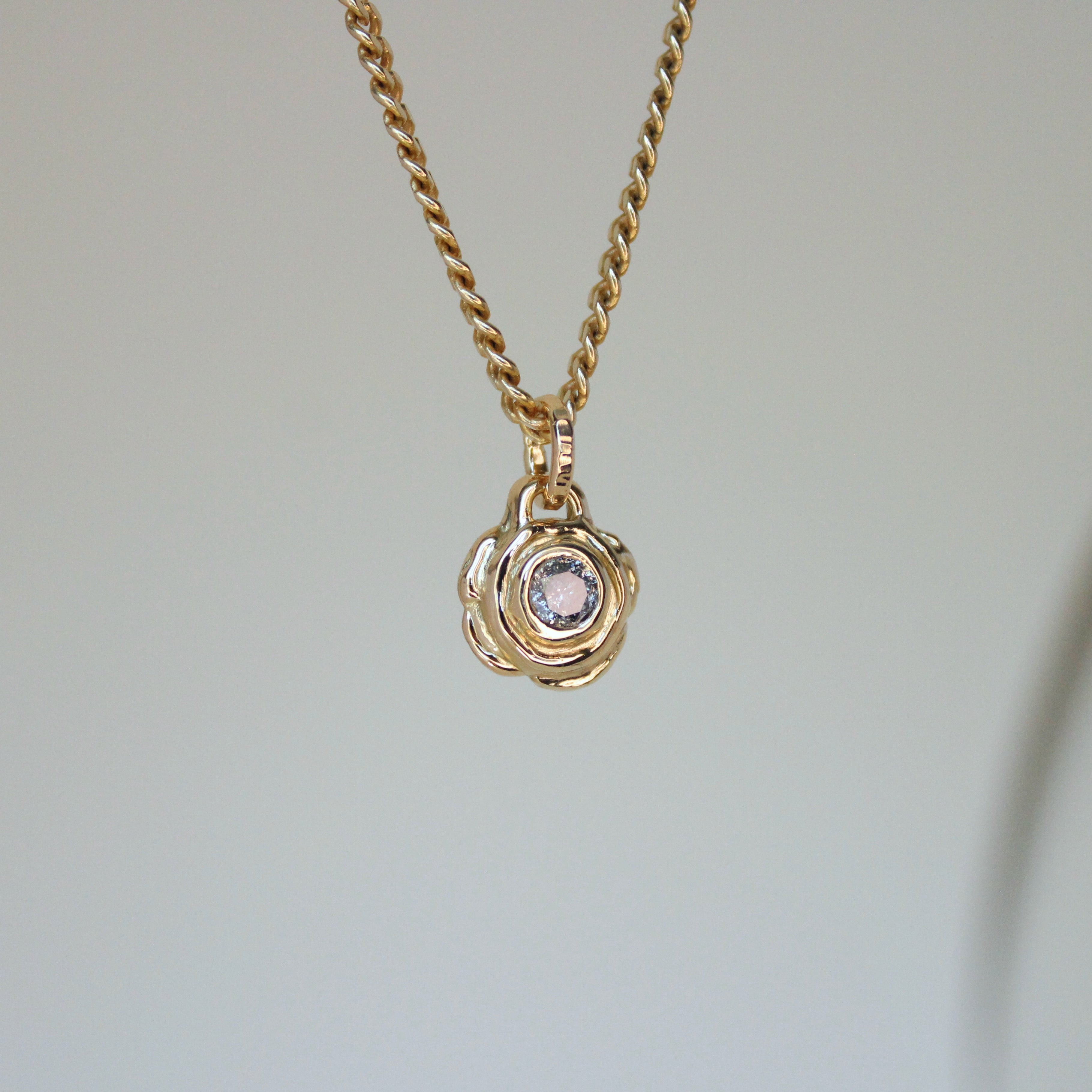 Cosmos Salt and Pepper Diamond 14k Pendant
