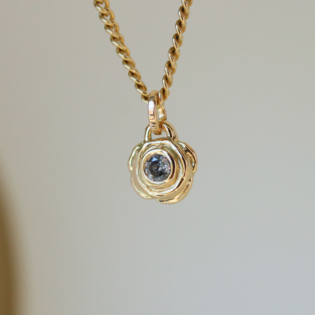 Cosmos Salt and Pepper Diamond 14k Pendant