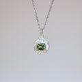 Green Tourmaline Tart Sterling Silver Pendant