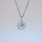 Green Tourmaline Tart Sterling Silver Pendant