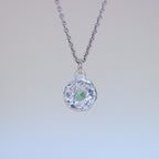 Turquoise Blue Tourmaline Tart Sterling Silver Pendant