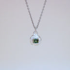 Forest Tourmaline Tart Sterling Silver Pendant