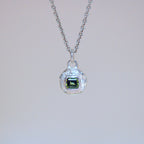 Forest Tourmaline Tart Sterling Silver Pendant