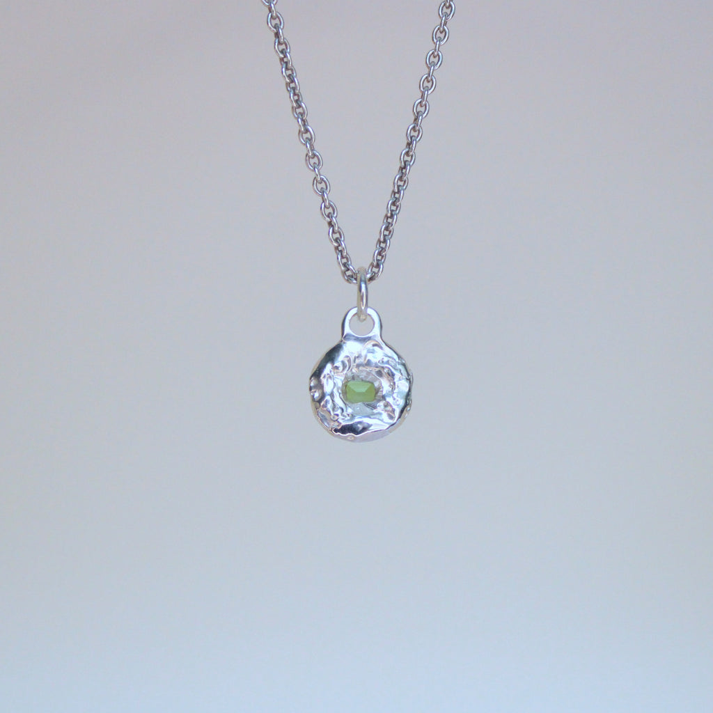 Forest Tourmaline Tart Sterling Silver Pendant
