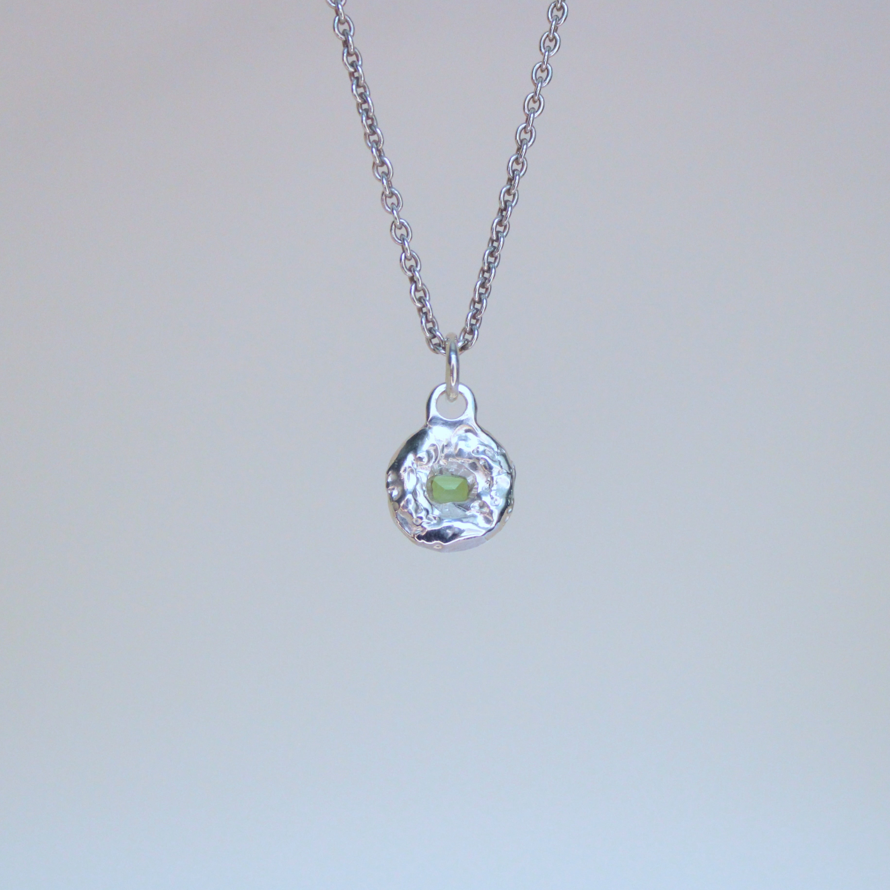 Forest Tourmaline Tart Sterling Silver Pendant