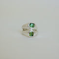 Sarn Ring Dark Blue-Green Tourmaline - Horizontal - 50% Payment