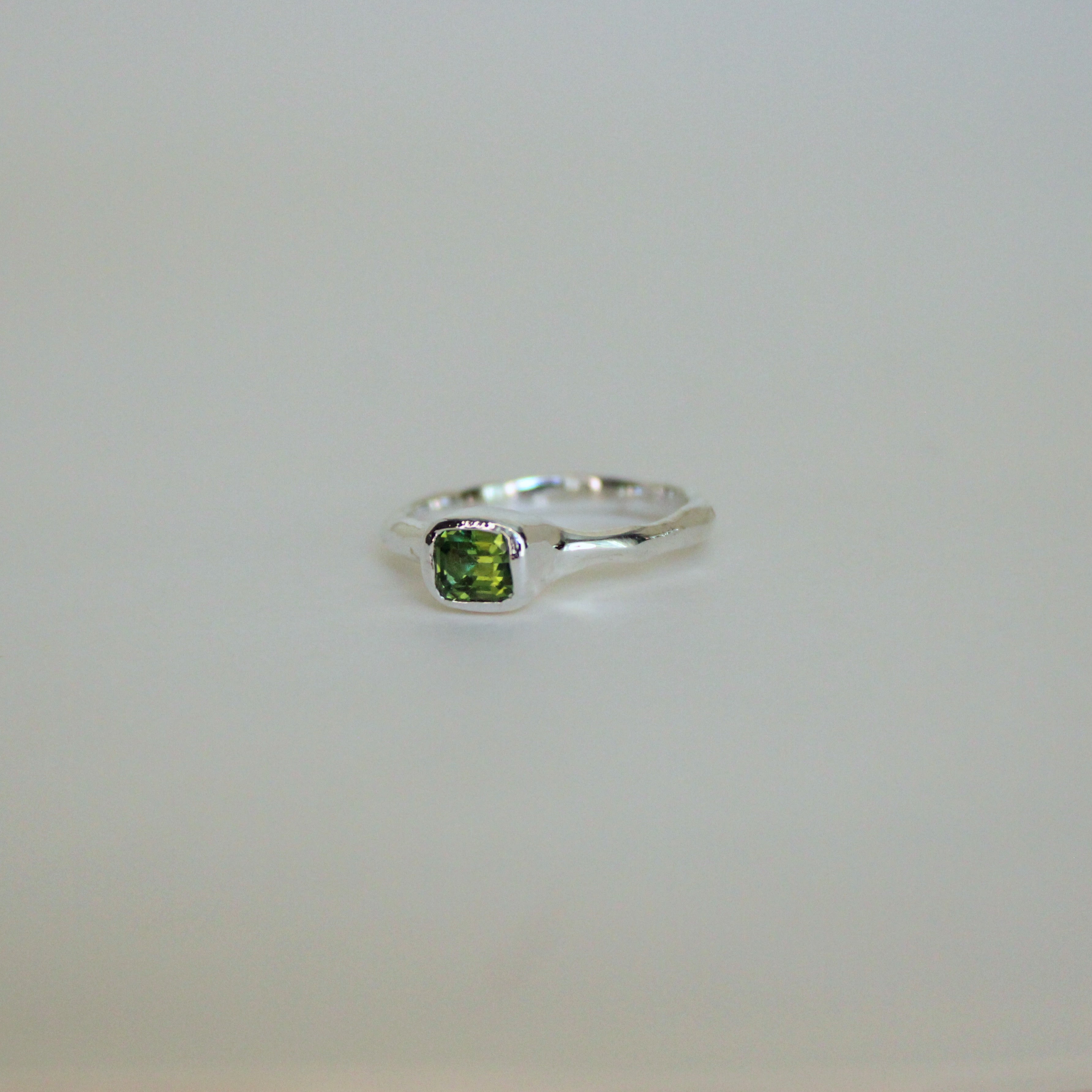 Organic Stacker Green Tourmaline Ring - 2