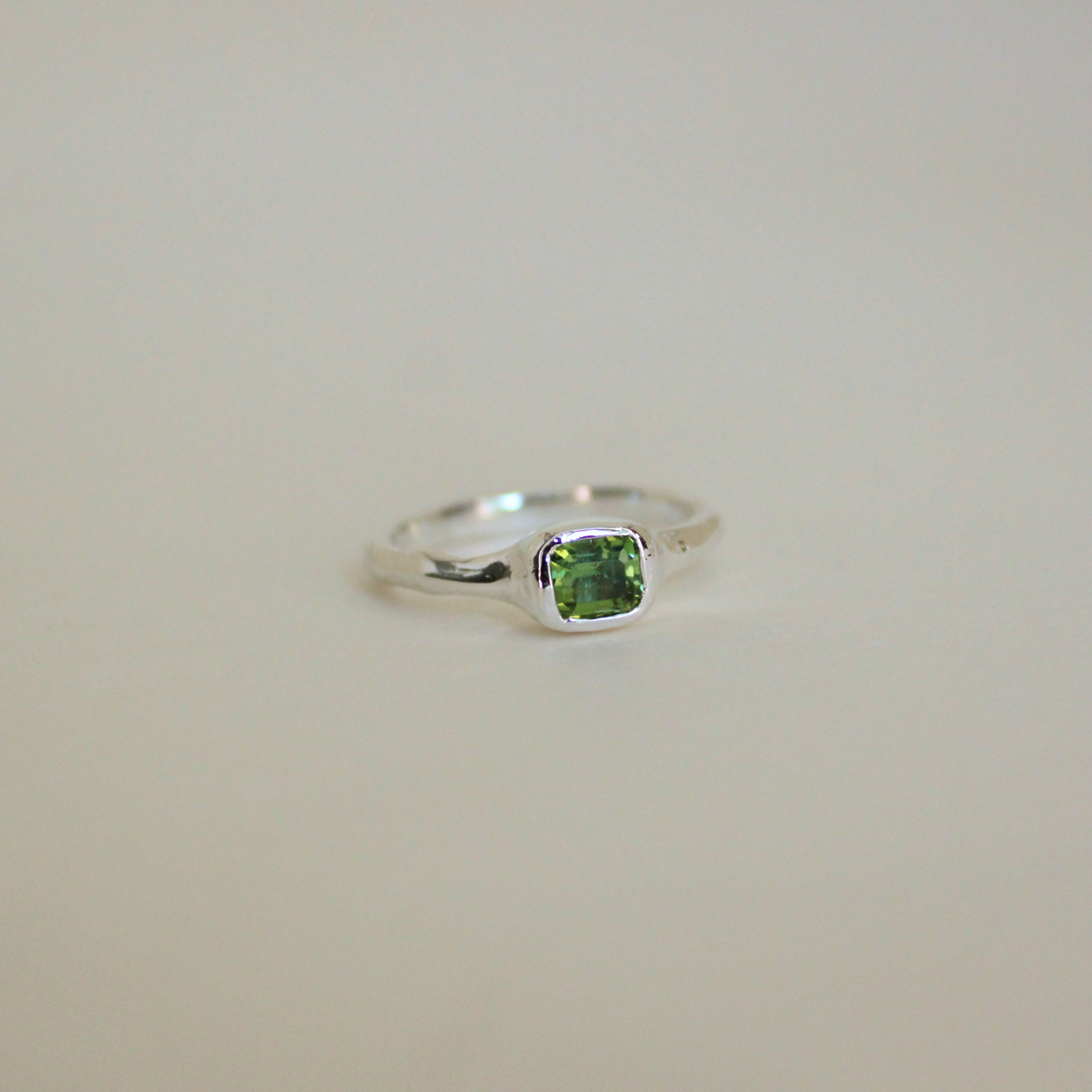 Organic Stacker Green Tourmaline Ring - 2