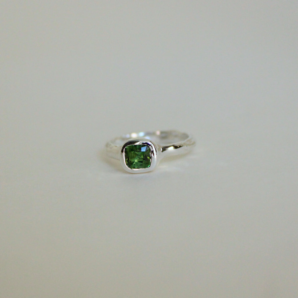 Organic Stacker Green Tourmaline Ring - 1