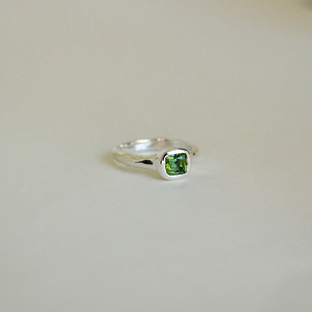 Organic Stacker Green Tourmaline Ring - 1