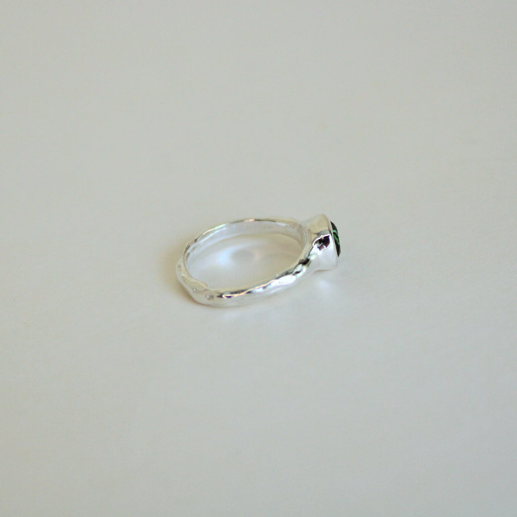 Organic Stacker Green Tourmaline Ring - 1