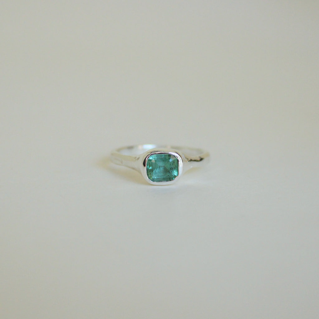Organic Stacker Aqua Tourmaline Ring