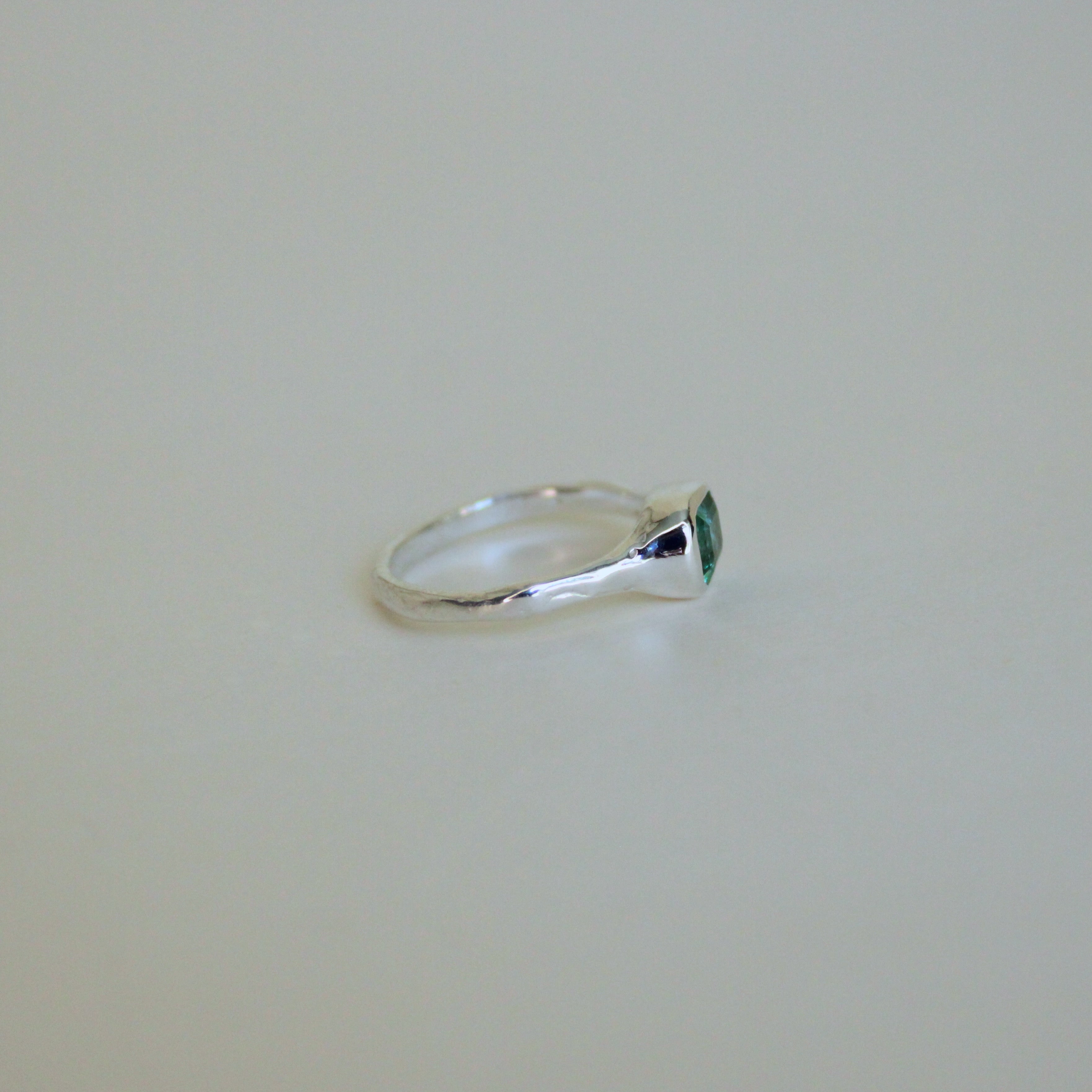 Organic Stacker Aqua Tourmaline Ring