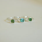 Organic Stacker Aqua Tourmaline Ring